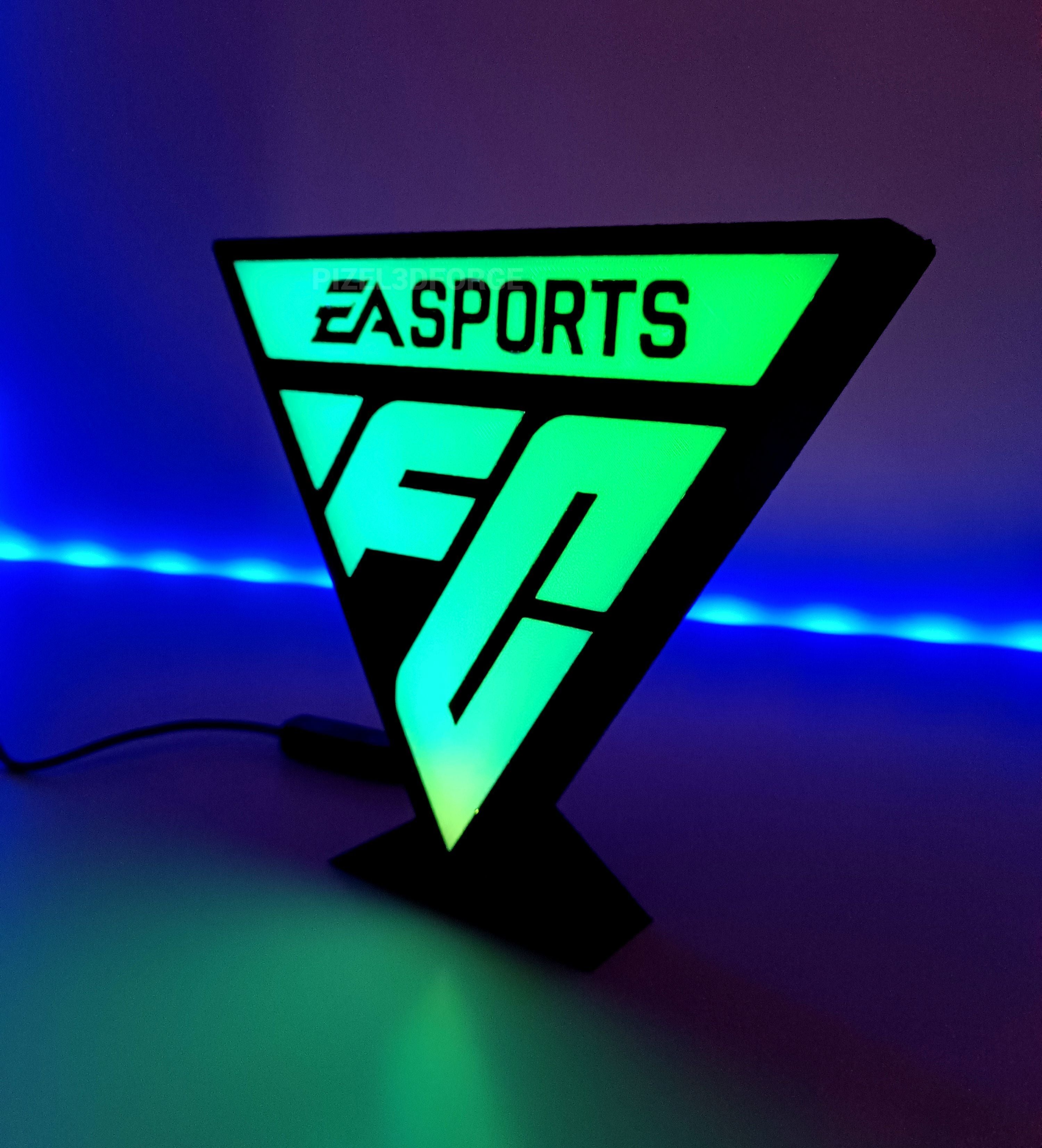 Lampe 3D EAFC – Logo du jeu EA Sports FC Cadre Perso