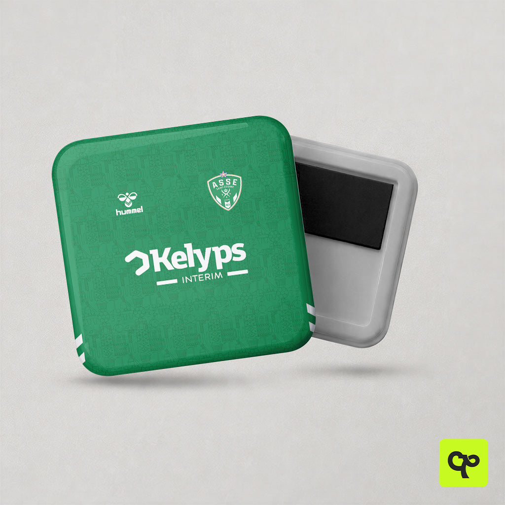 Magnet football ASSE maillot domicile 2025/2026 - avant et arrière