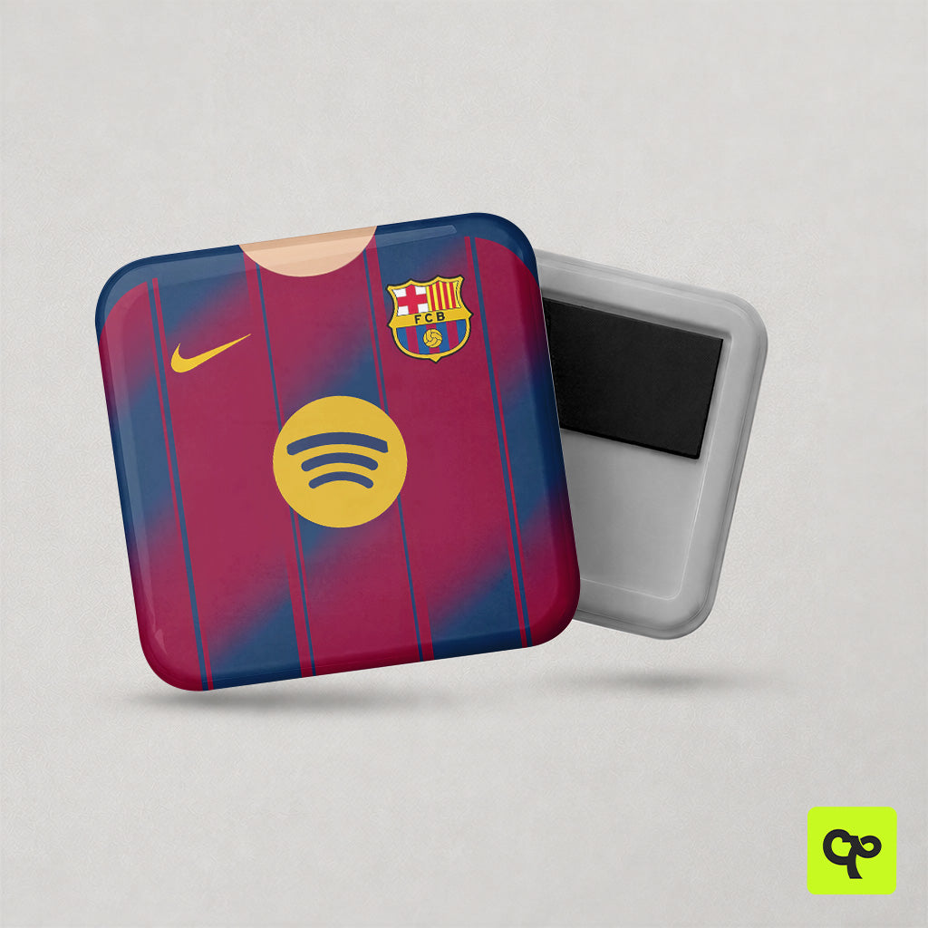 Magnet football FC Barcelone maillot domicile 2025/2026 - avant et arrière