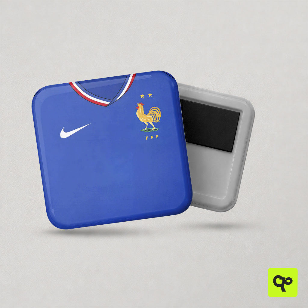 Magnet football France maillot domicile Euro 2024 - avant et arrière