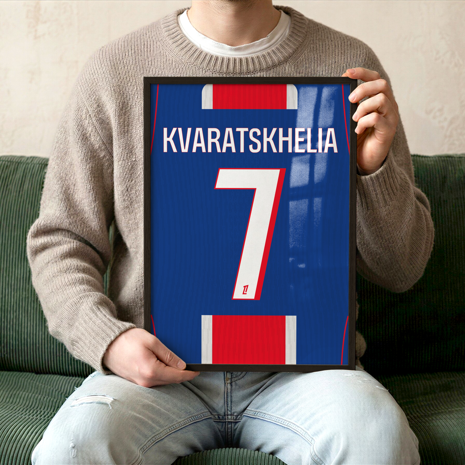 Affiche PSG Domicile 26-27 – Affiche encadrée personnalisée - Cadre Perso