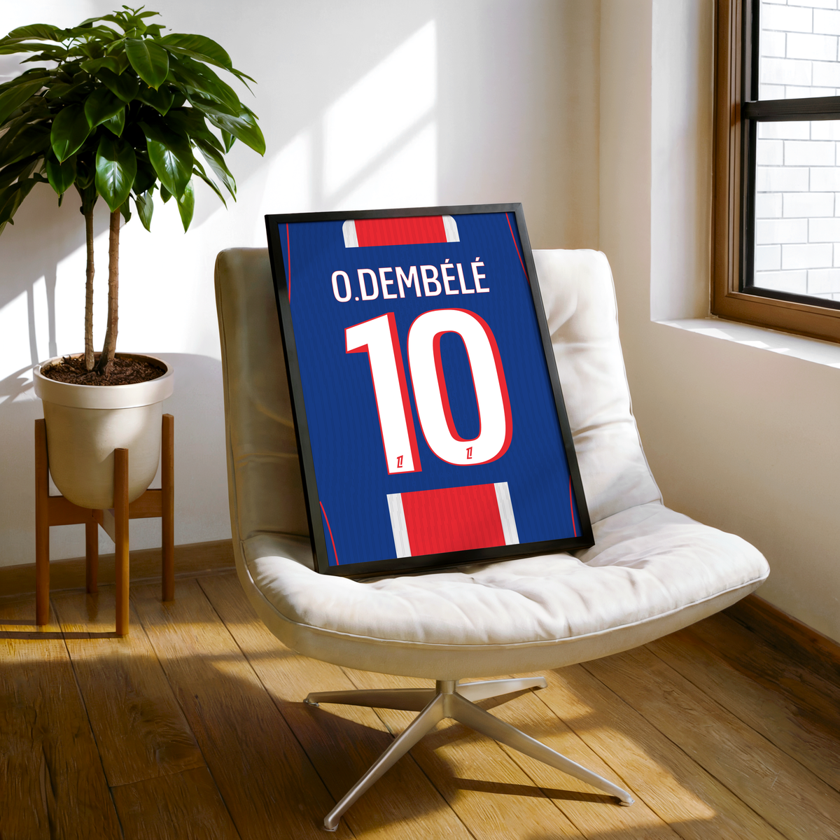 Affiche PSG Domicile 26-27 – Affiche encadrée personnalisée - Cadre Perso