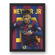 Neymar Jr. - FC Barcelone | Affiche Encadrée de Football | Cadre Perso