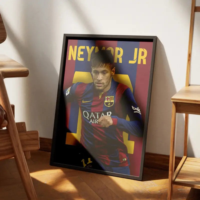 Neymar Jr. - FC Barcelone | Affiche Encadrée de Football | Cadre Perso