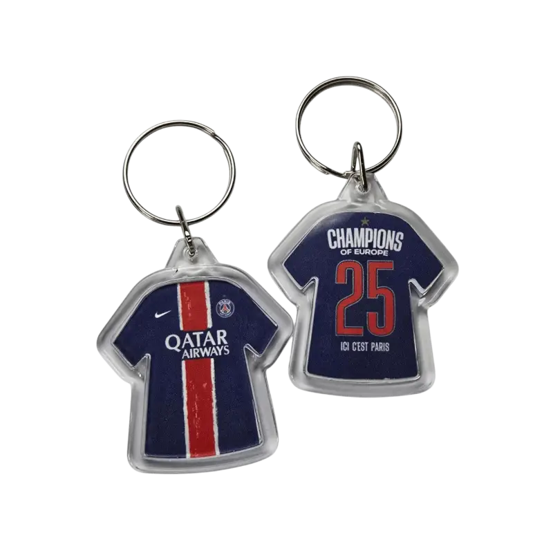 Porte-Clé PSG Collector - Victoire LDC 2025 – Affiche encadrée personnalisée - Cadre Perso