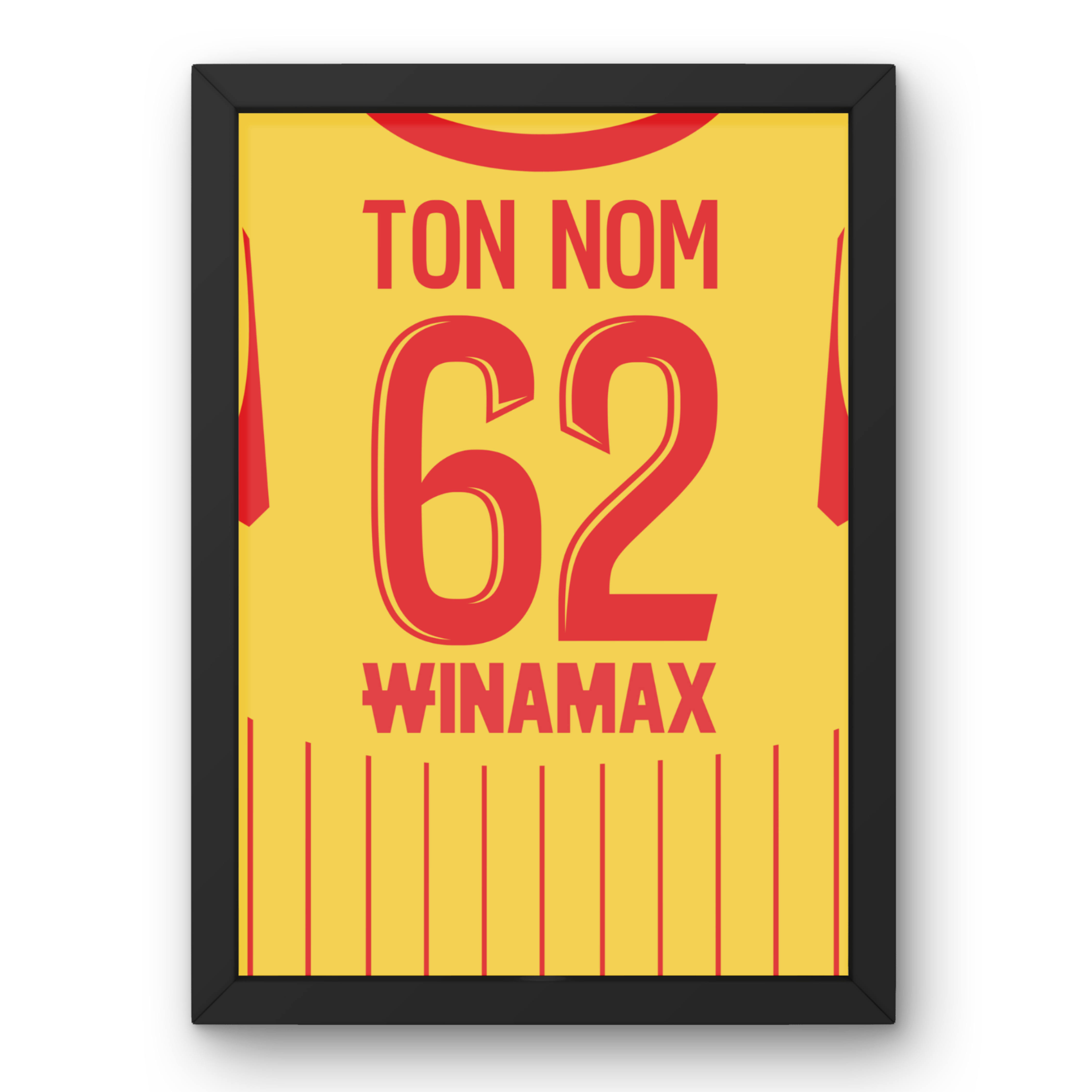 Cadre RC Lens Domicile 25-26 – Affiche encadrée personnalisée - Cadre Perso