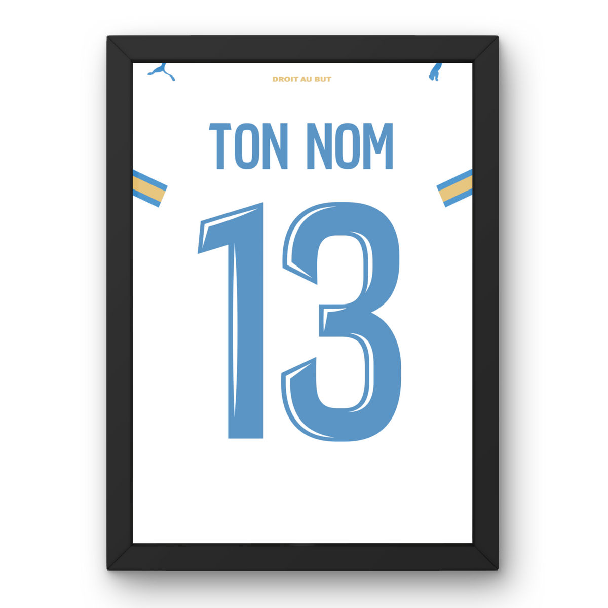Affiche OM Domicile 26-27 – Affiche encadrée personnalisée - Cadre Perso