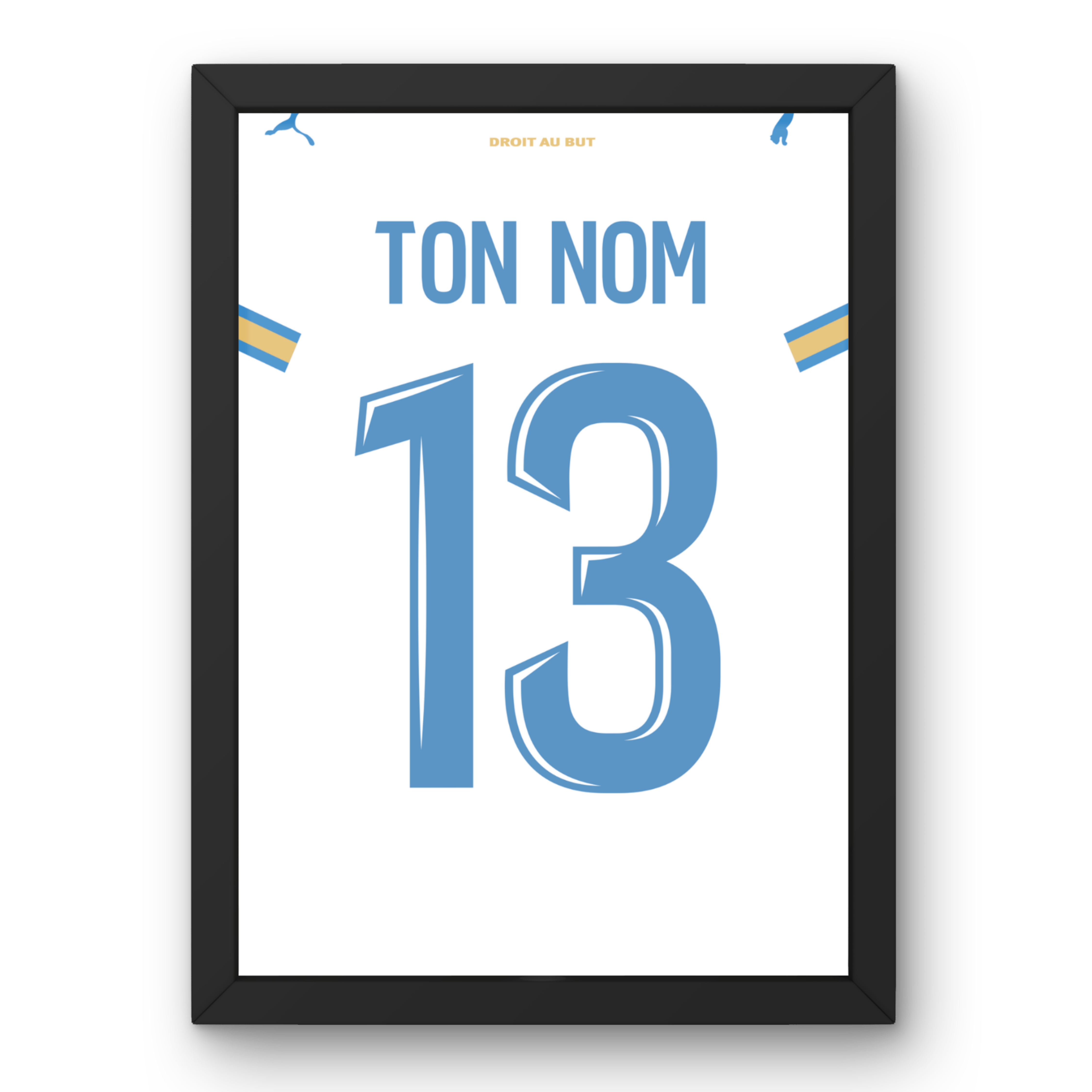 Affiche OM Domicile 26-27 – Affiche encadrée personnalisée - Cadre Perso